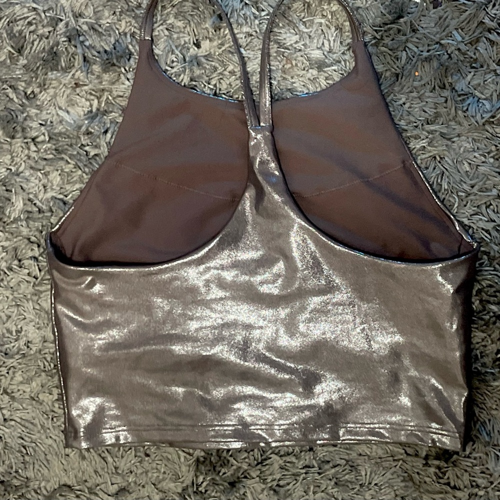 Old Navy Metallic Crop Top - Silver